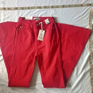 Red Judy Blue High Wasted Flare Bell Bottom Pants Size 1/25